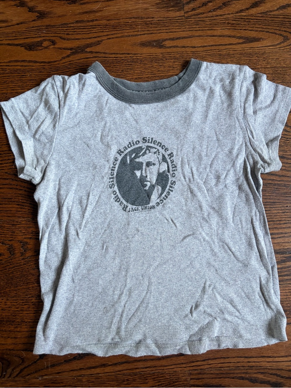 Brandy Melville Gray Ringer Tee